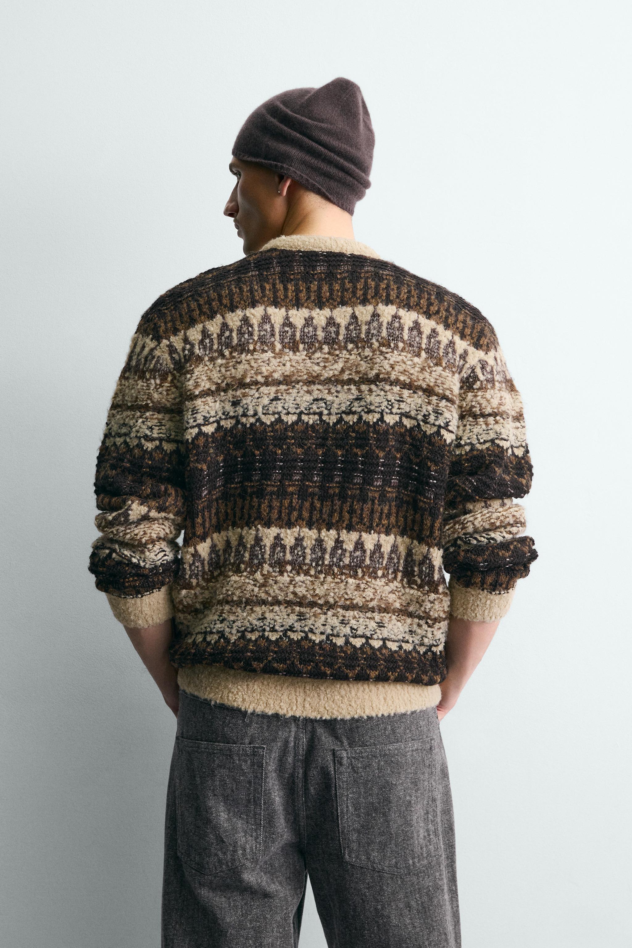 BOUCLÉ TEXTURED JACQUARD JUMPER